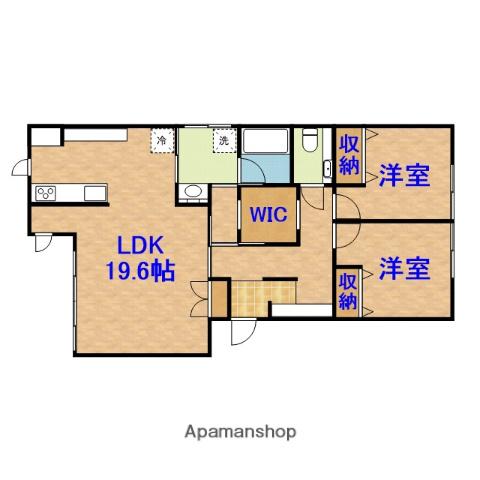 内房線 姉ケ崎駅 徒歩2分 1階建 築1年(2LDK)の間取り写真