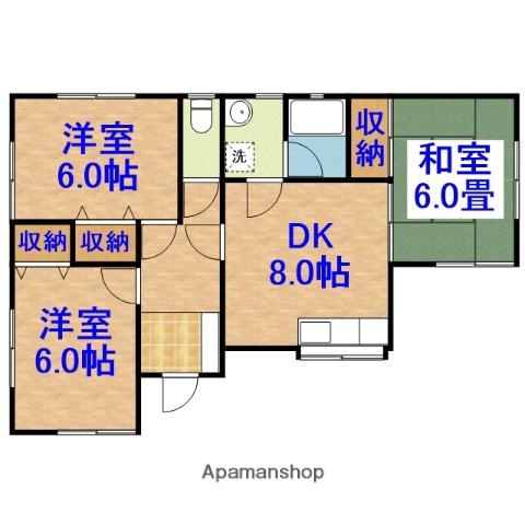 外房線 八積駅 徒歩27分 1階建 築27年(3DK)の間取り写真