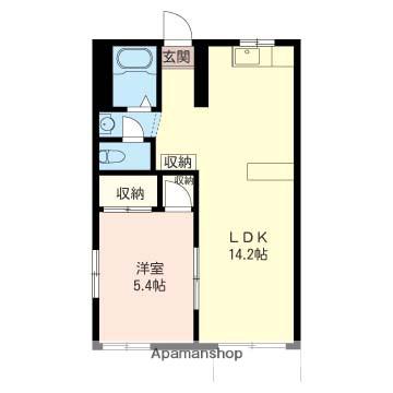 SKコーポ(1LDK/2階)の間取り写真