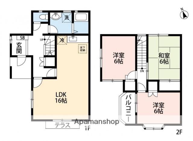 リリエガーデン12号棟(3LDK/1階)の間取り写真