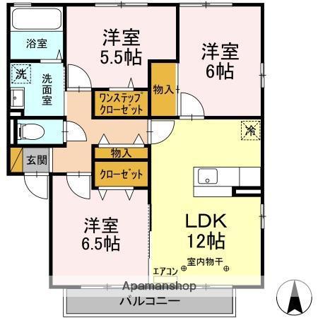 クリスタル エトワール(3LDK/2階)の間取り写真
