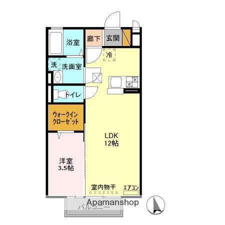 ブライトなかにし参番館(1LDK/1階)の間取り写真