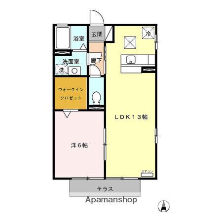 サニーコーポ富士見C(1LDK/1階)の間取り写真