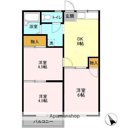 Tレジデンス C(3DK/1階)の間取り写真