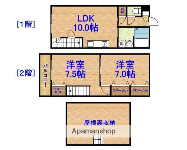 ログタウン青葉(2LDK)の間取り写真