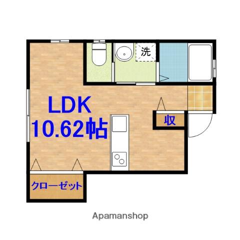 AUTUMN HILLS(ワンルーム/1階)の間取り写真