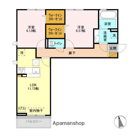 アメニティーなかにしⅣ(2LDK/1階)の間取り写真