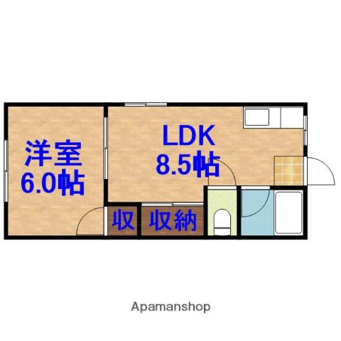 蘇我野ハウス1号棟(1LDK/1階)の間取り写真