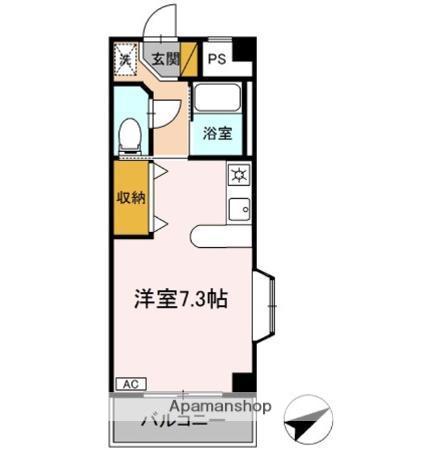 ハイムカメリア(ワンルーム/1階)の間取り写真