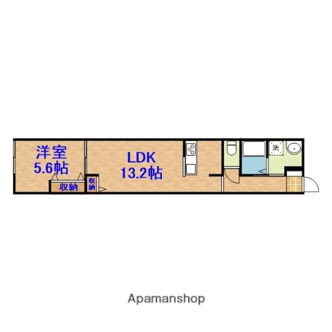 LIKES仁戸名町 A棟(1LDK/1階)の間取り写真