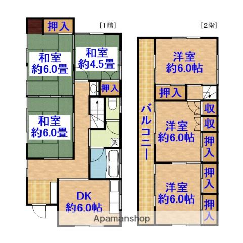 外房線 土気駅 徒歩28分 2階建 築49年(5DK)の間取り写真