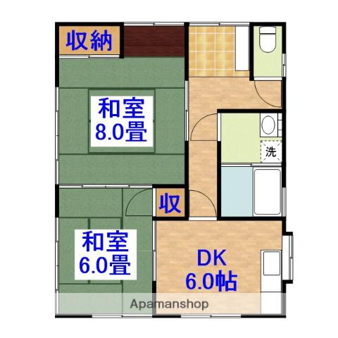 外房線 鎌取駅 徒歩28分 1階建 築47年(2DK)の間取り写真