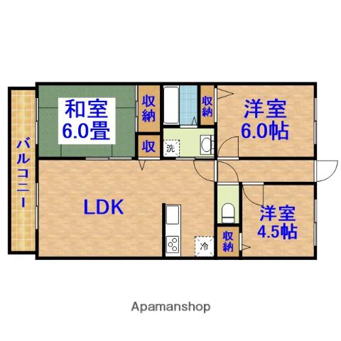 コスモ茂原 10階階 間取り