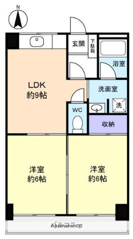 東八コーポ 1階階 間取り