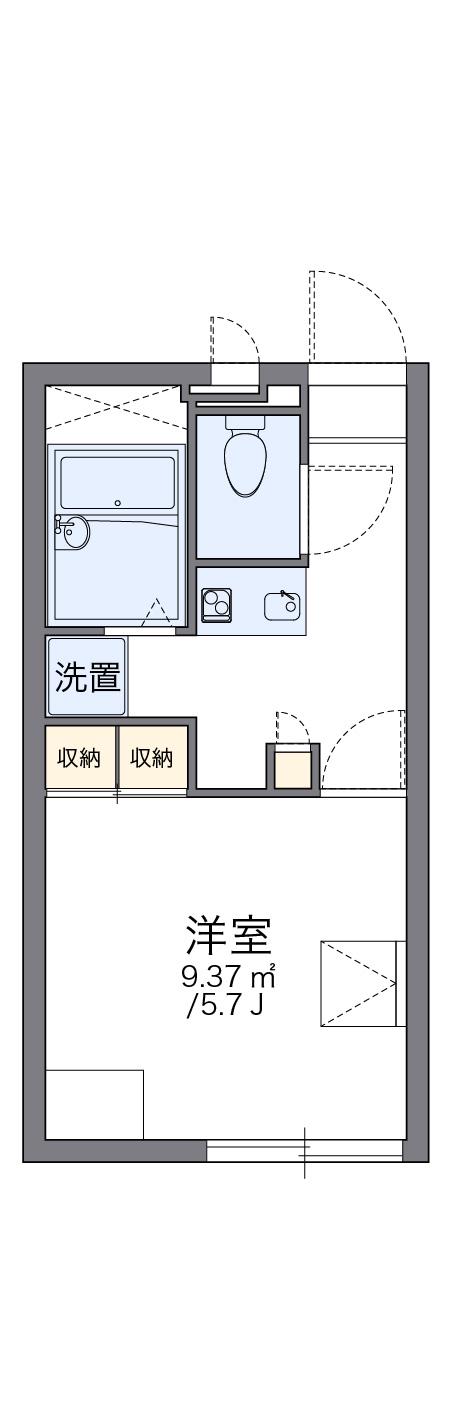 レオパレスS M E(1K/2階)の間取り写真