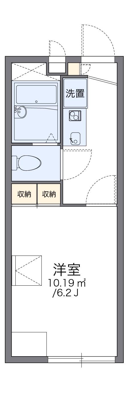 レオパレスゆりのき(1K/2階)の間取り写真