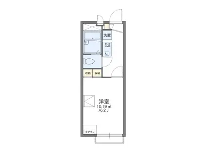 レオパレスKEI5(1K/2階)の間取り写真