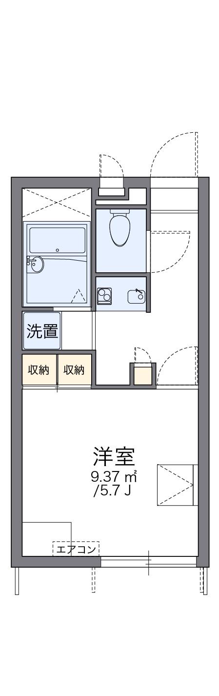 レオパレスエクレール 1階階 間取り