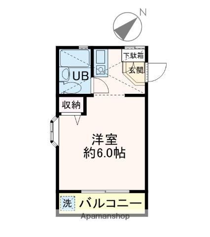 ローズアパートD棟 2階階 間取り