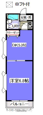 ROSEAPARTMENTR48(1DK/1階)の間取り写真
