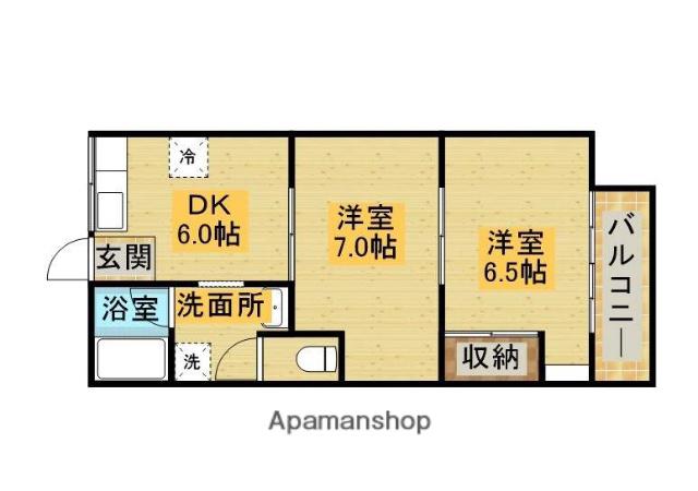 ファーストハイツ(2DK/2階)の間取り写真