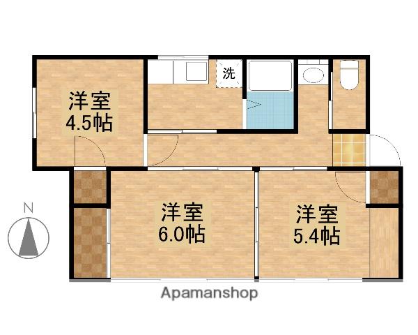 久留里線 祇園駅(千葉) 徒歩14分 1階建 築57年(3K)の間取り写真