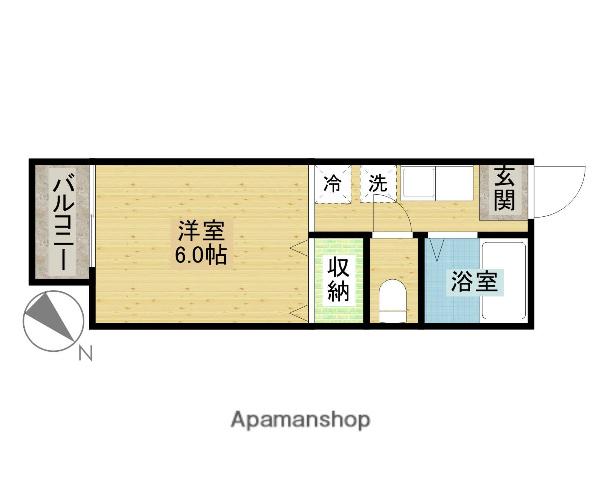 エスポワール清見台東(ワンルーム/2階)の間取り写真