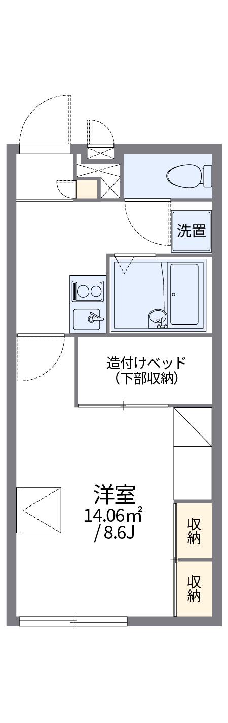 レオパレス進山(1K/2階)の間取り写真