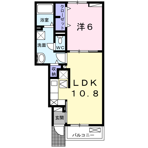 キャンディハウス(1LDK/1階)の間取り写真