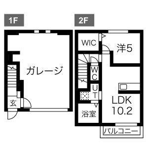 フィールズ金田　弐番館(1LDK)の間取り写真