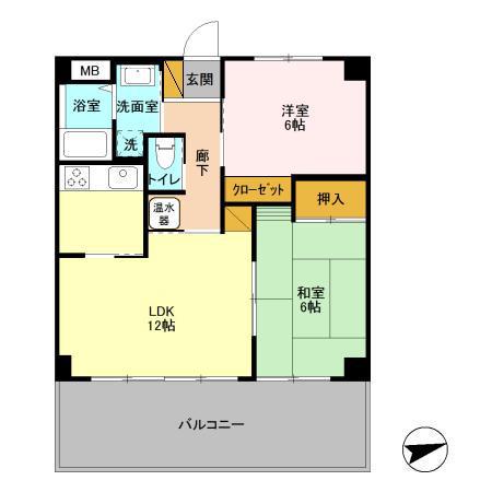 カーサフィオーレ(3LDK/4階)の間取り写真