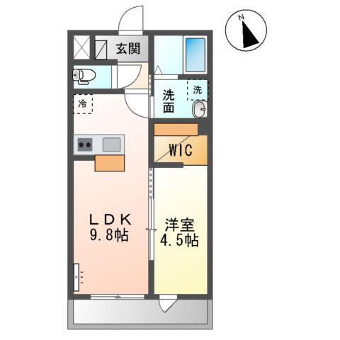 イルミエールヤヨイ(1LDK/1階)の間取り写真