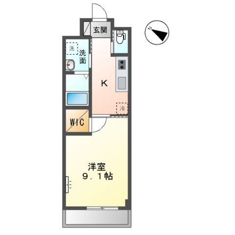 木更津市金田東4丁目マンション(1K/2階)の間取り写真