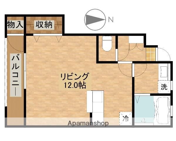 T.アンソレイユ(ワンルーム/1階)の間取り写真