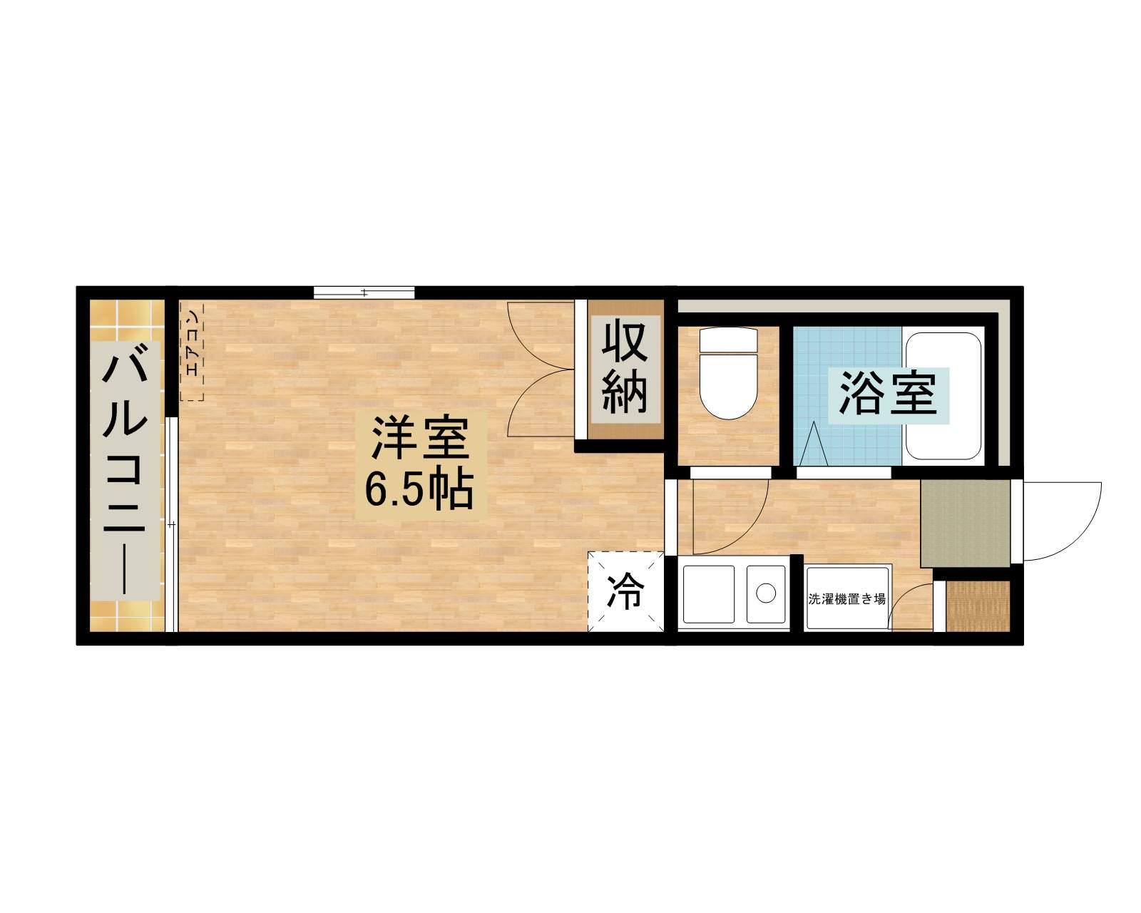 エス・ユー・イー(ワンルーム/1階)の間取り写真