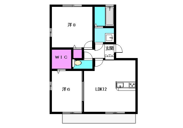 ルヴァンコート弐番館(2LDK/3階)の間取り写真
