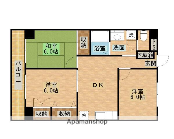 セレーブル中央 5階階 間取り