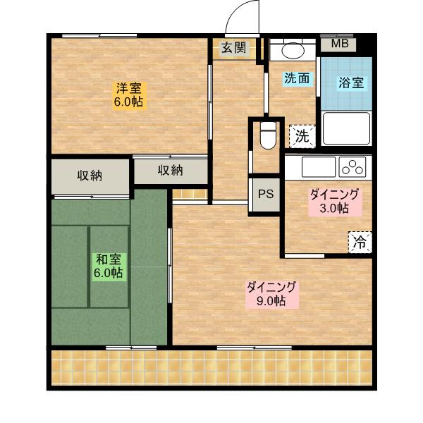 カーサフィオーレ 3階階 間取り