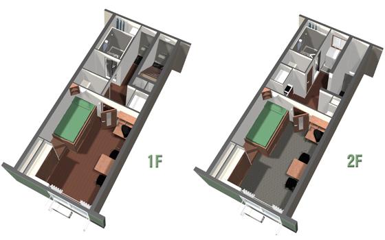 レオパレス山王下(1K/2階)の間取り写真