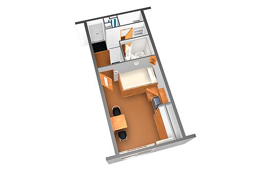 レオパレスドロワ(1K/2階)の間取り写真