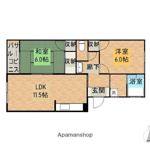 ミモザハイツ 1階階 間取り