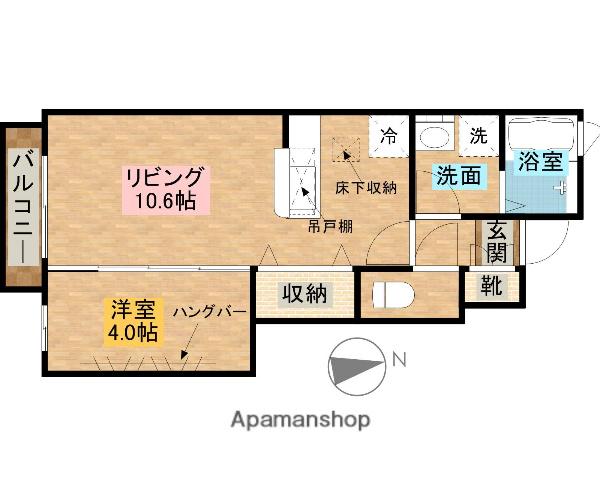 フォルテューヌA(1LDK/1階)の間取り写真