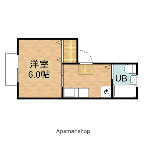 クローバーハイム(1K/1階)の間取り写真