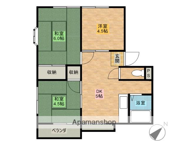 ラ・プラージュ(3DK/1階)の間取り写真