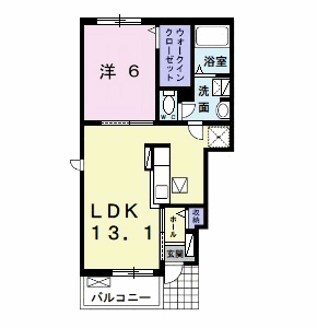 シュティルⅠ(1LDK/1階)の間取り写真