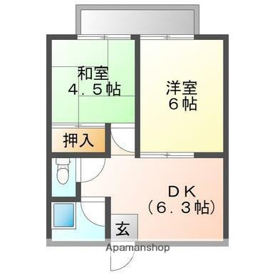 プチコート長浦 1階階 間取り