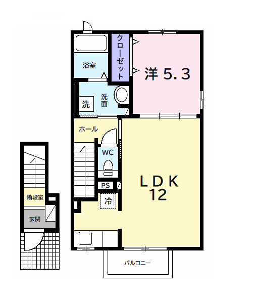 アルーシャ・I(1LDK/2階)の間取り写真