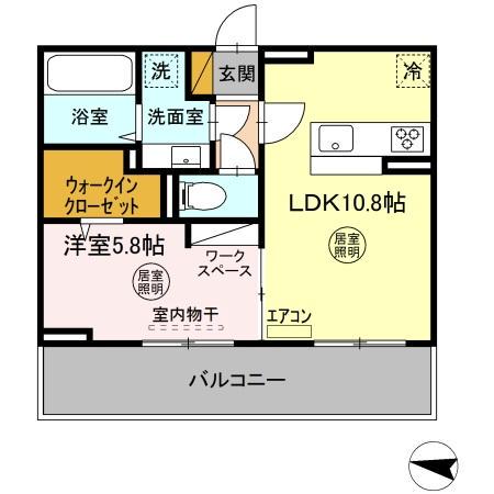 長須賀NTステージ(1LDK/2階)の間取り写真