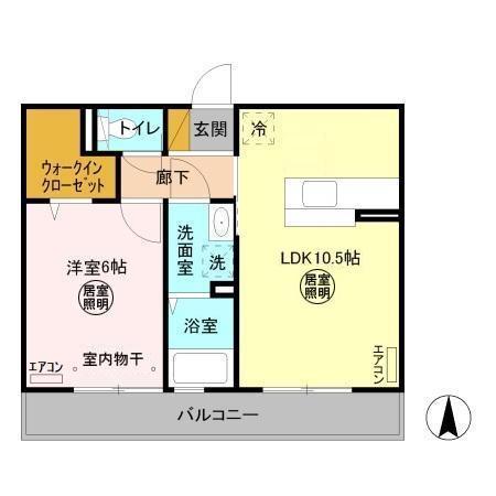 フラトン(1LDK/3階)の間取り写真
