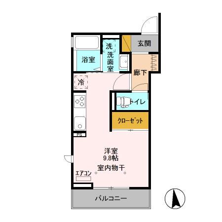 ベルフォーレ(ワンルーム/2階)の間取り写真